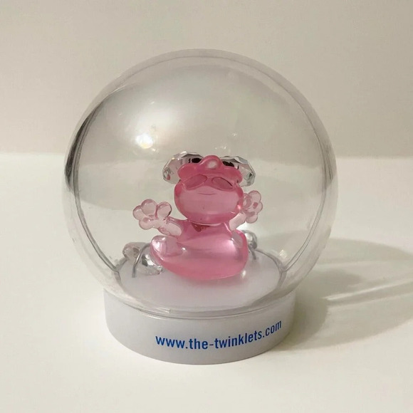 Swarovski  Crystals The Twinklets Pink Figurine In Globe Scratches - Picture 4 of 16